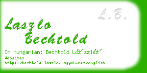 laszlo bechtold business card